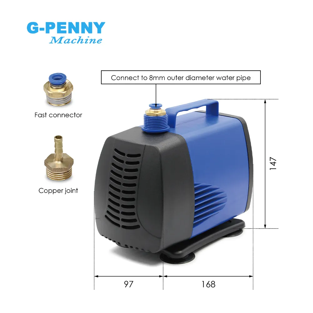 150W Water pump 220v Max head 5m Flow 5000L/H Multi function submersible electric water pump - Image 2