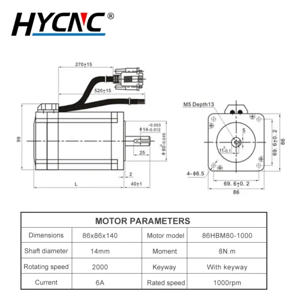 YAKO MS-S3 Hybrid Servo Drive 1PH 30~80VAC 6.0A With Digital Display Drive Adaptation YK286EC118A1 Closed Loop Motor 8.2N.M - Image 6