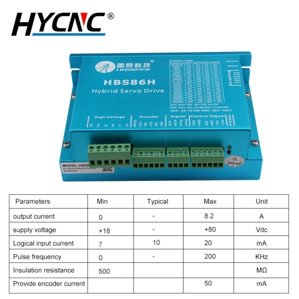 YAKO MS-S3 Hybrid Servo Drive 1PH 30~80VAC 6.0A With Digital Display Drive Adaptation YK286EC118A1 Closed Loop Motor 8.2N.M - Image 5