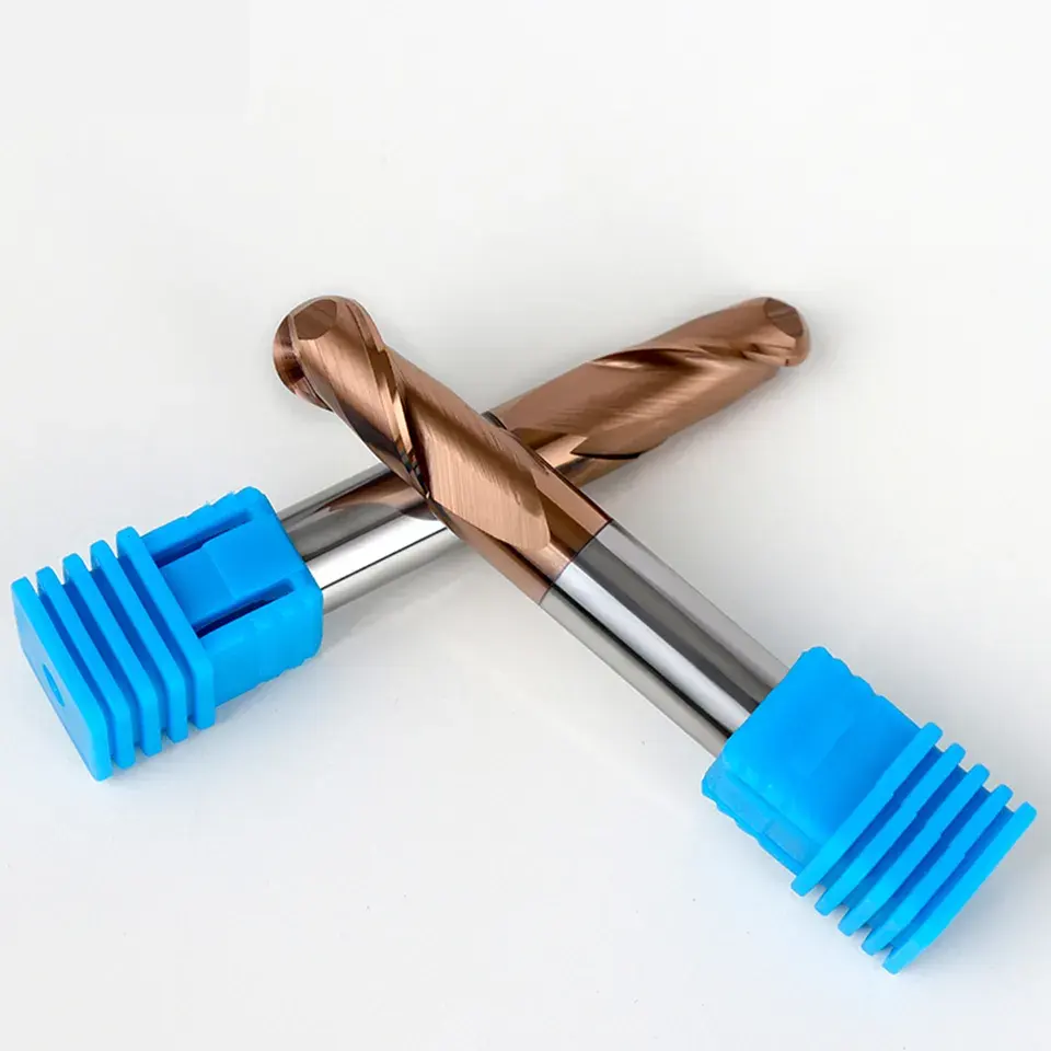 2 Flute Copper Coated Ball Nose