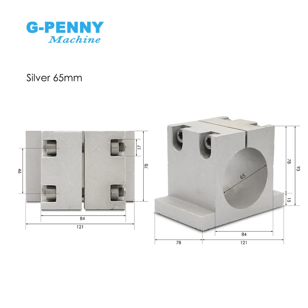 65/80mm Cast Aluminium Bracket For CNC Spindle Motor Spindle Bracket Holder Spindle Motor Clamping - Image 5