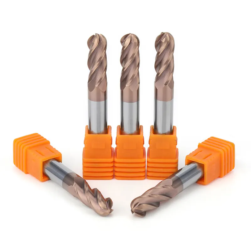 4 FLute Copper Coated Ball Nose