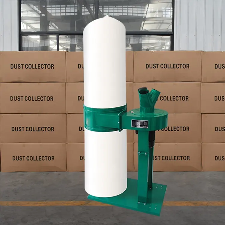 1.5KW single cylinder vertical energy-saving industrial dust collector bag dust collector woodworking vacuum cleaner - Image 7