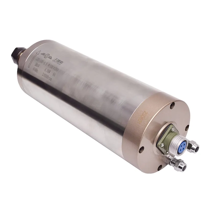 GDZ-100-4.5 spindel 380v 100mm diameter ER20 water cooled spindle motor 4.5kw spindle cnc spindle motor - Image 7