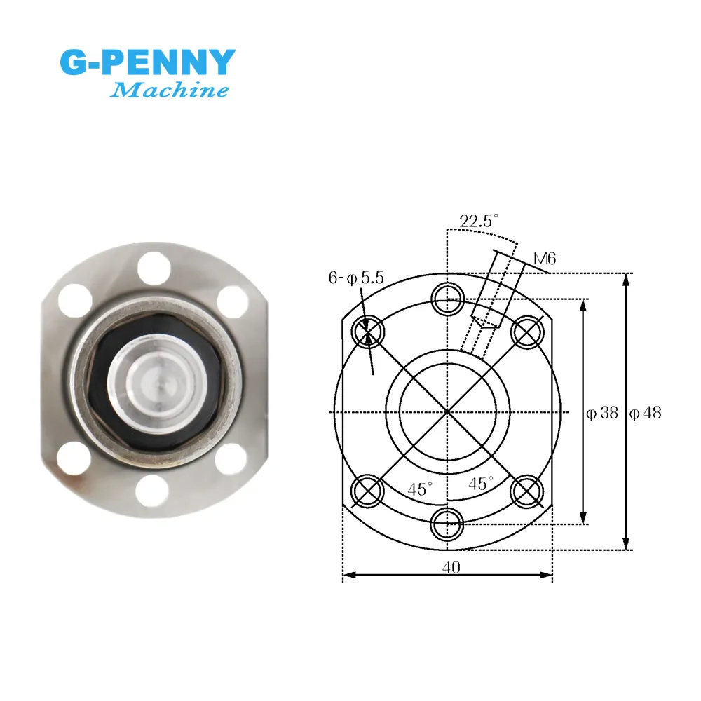 SFU1605 Set RM 1605 Rolled ball screw C7 type with end machined & ball nut & nut housing & BK/BF12 & coupler - Image 6