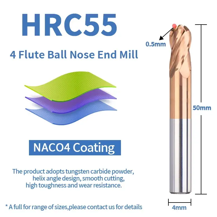 2 Flute Copper Coated Ball Nose - Image 6