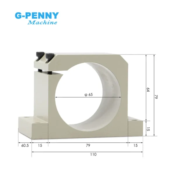 65mm/80mm Spindle Motor Clamping holder Aluminium mounting Bracket - Image 2