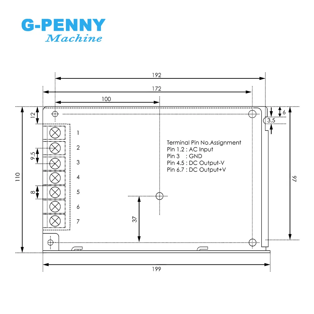 DC Power Supply 150W 5/12/15/24/36/48 dc power supply switching power supply - Image 3