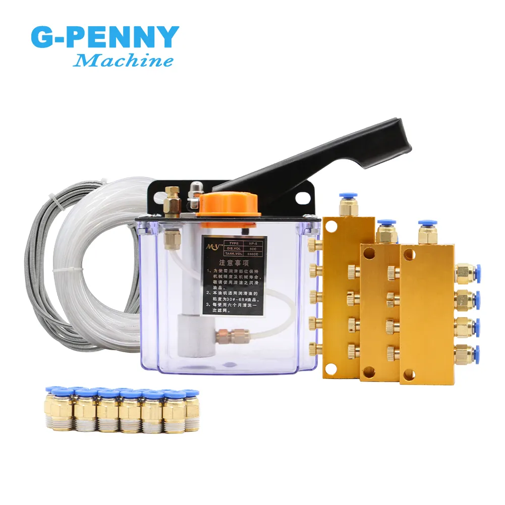 CNC Handle Oil Pump kit M8X1 4mm Manual Oil Pump, Manual injection pumps lubrication systems oiler