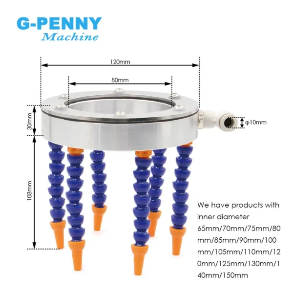 Engraving machine water spray ring cooling nozzle machining center general water cooling pipe - Image 2