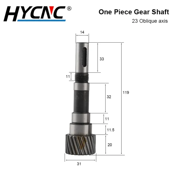 Woodworking machine tool transmission parts 23-tooth straight helical gear shaft engraving machine parts - Image 5