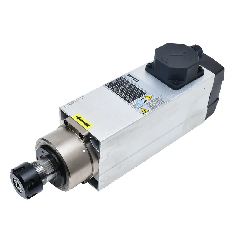 Air cooled spindle with ER25 3.5kw 380V 300hz 7.5A 18000rpm square Spindle motor for woodworking engraving machine - Image 4