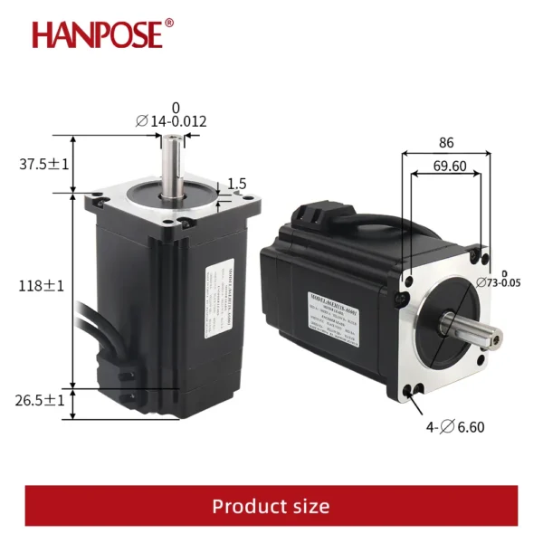 HANPOSE nema 34 stepper motor 86EH118 8.0N.m large torque + driver CL86 cnc stepper motor kit closed loop stepper motor - Image 4