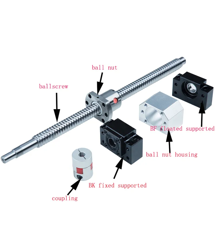 Ball Screw assembly bk20 bf20 SFU1204 CNC linear guide - Image 5