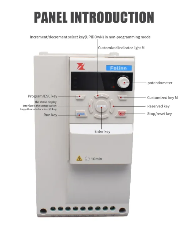 FULING Inverter VFD 380V 11kw Variable Frequency Inverter For CNC Spindle Motor Speed Control Inverter - Image 6
