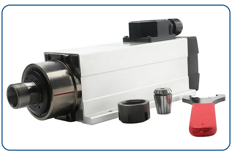 High Quality 4 Bearing Square 220v380v Er25 Brand New 4.5kw Air Cooled Spindle Motor for Cnc Router - Image 5