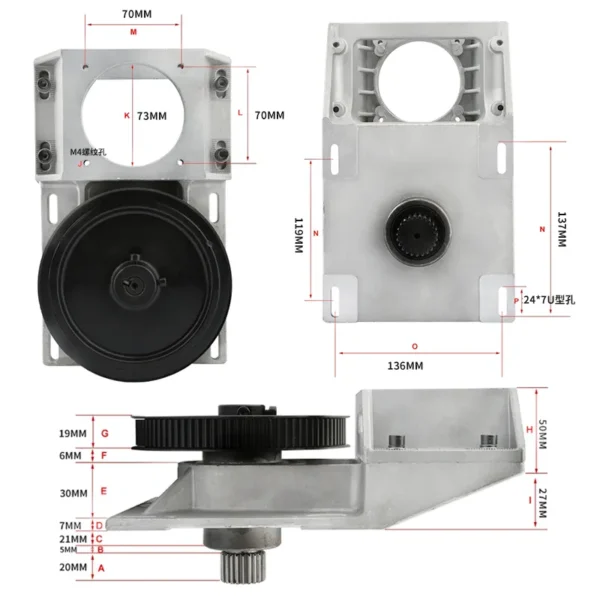 Gearbox Special Shaft 1.25 1.5 Module Integrated Gear Box Used on Cnc Router Gear Rack Milling Machine - Image 3