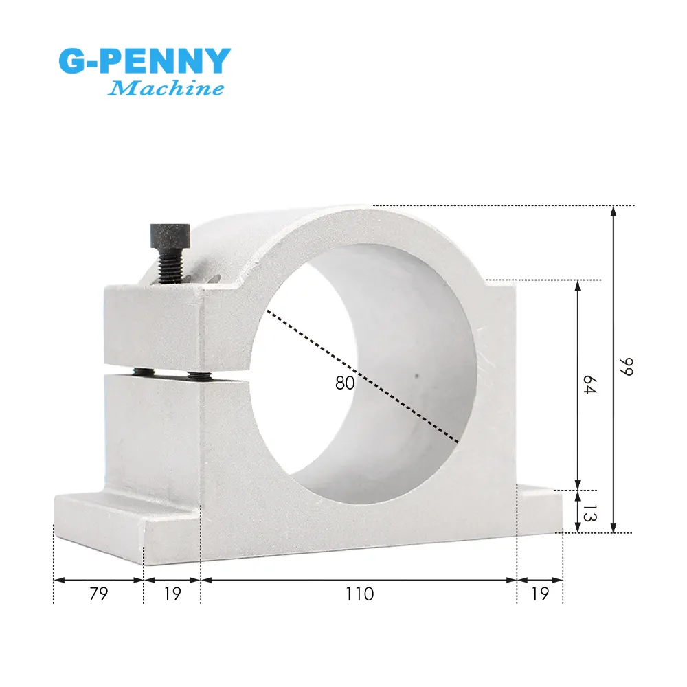 80mm/85mm Cast Aluminium Clamp of cnc spindle motor mount bracket clamp - Image 2