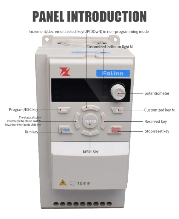 FULING Inverter VFD 380V 5.5kw Variable Frequency Inverter For CNC Spindle Motor Speed Control Inverter - Image 7