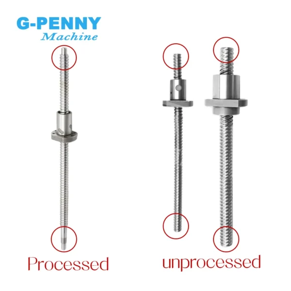 SFU1605 Set RM 1605 Rolled ball screw C7 type with end machined & ball nut housing BK/BF12 coupler - Image 5