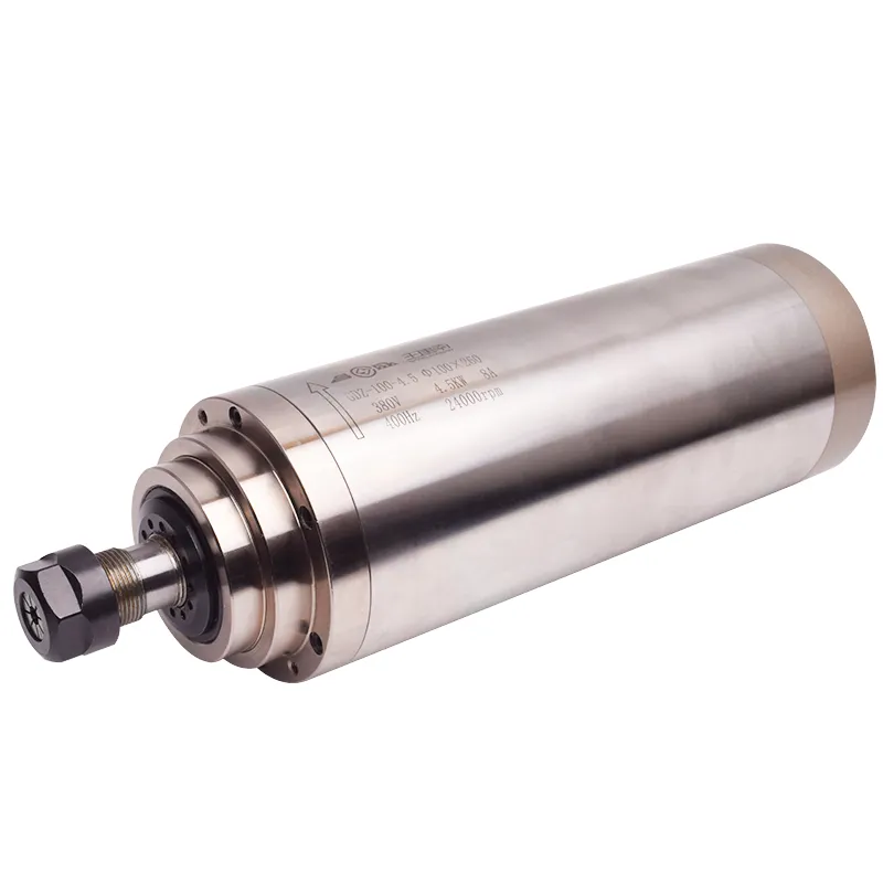 GDZ-100-4.5 spindel 380v 100mm diameter ER20 water cooled spindle motor 4.5kw spindle cnc spindle motor