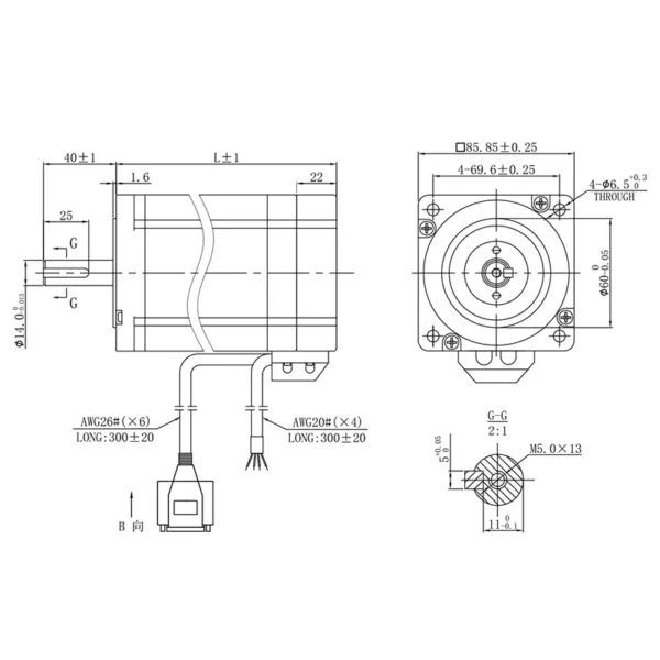YAKO MS-S3 Hybrid Servo Drive 1PH 30~80VAC 6.0A With Digital Display Drive Adaptation YK286EC118A1 Closed Loop Motor 8.2N.M - Image 6