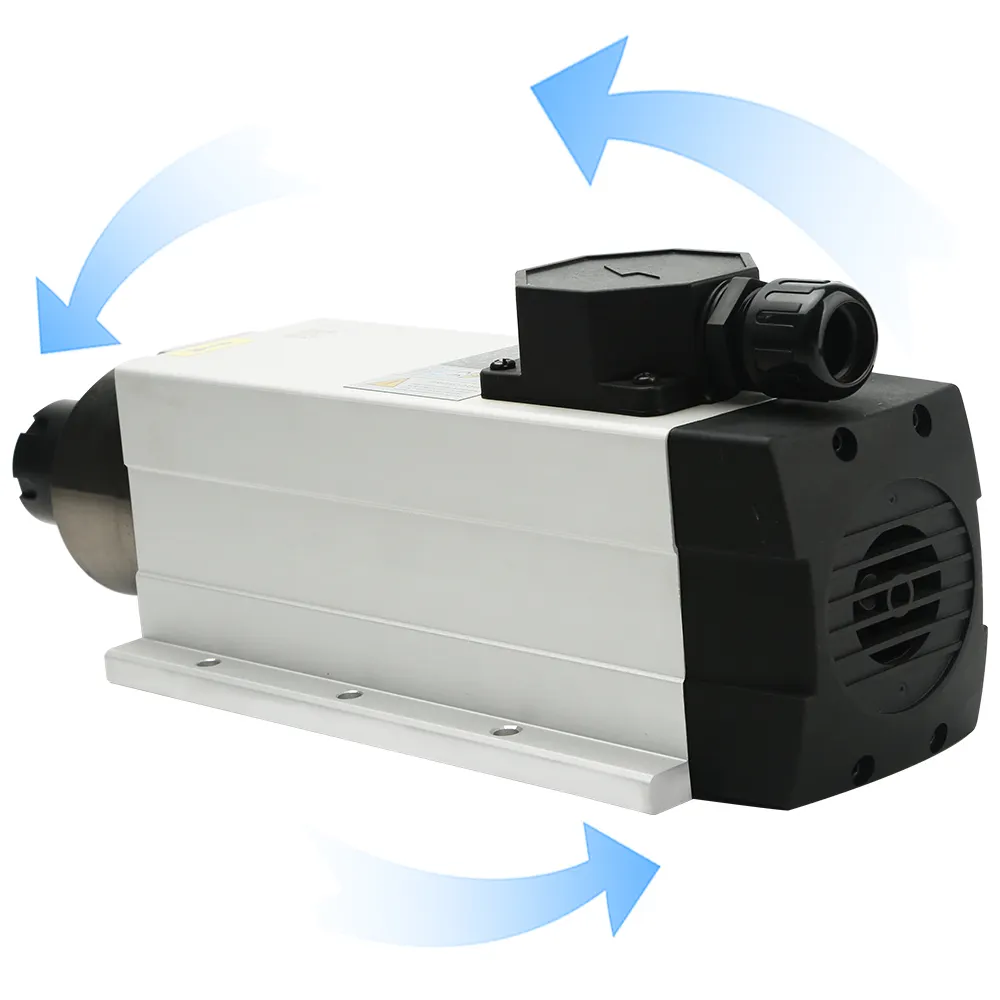 High Quality 4 Bearing Square 220v380v Er25 Brand New 4.5kw Air Cooled Spindle Motor for Cnc Router - Image 4