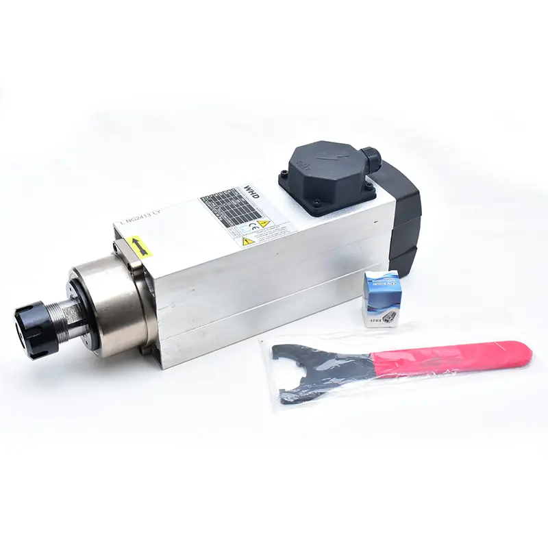 Air cooled spindle with ER25 3.5kw 380V 300hz 7.5A 18000rpm square Spindle motor for woodworking engraving machine