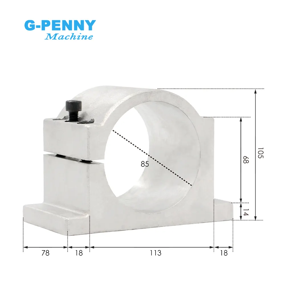 80mm/85mm Cast Aluminium Clamp of cnc spindle motor mount bracket clamp - Image 3