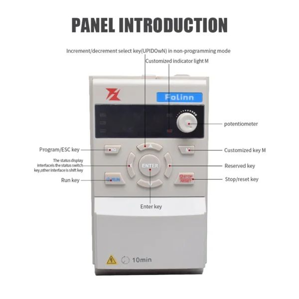 FULING inverter H110 series 1.5kw 220V spindle VFD variable frequency inverter spindle motor frequency converter - Image 4
