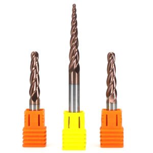 4 Flute Copper Coated Tapper Ball Nose