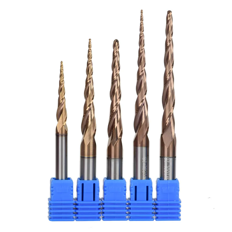 2 Flute Copper Coated Tapper Ball Nose